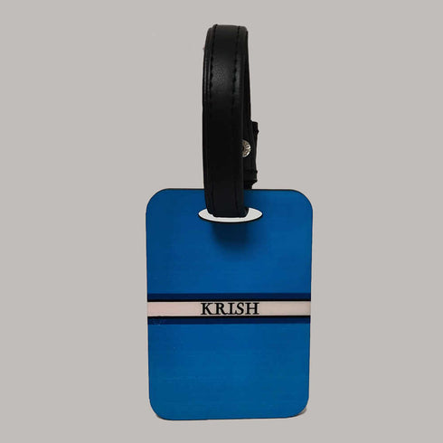 Personalized Blue Box Pouch & Luggage Tag Combo Gift Set for Kids